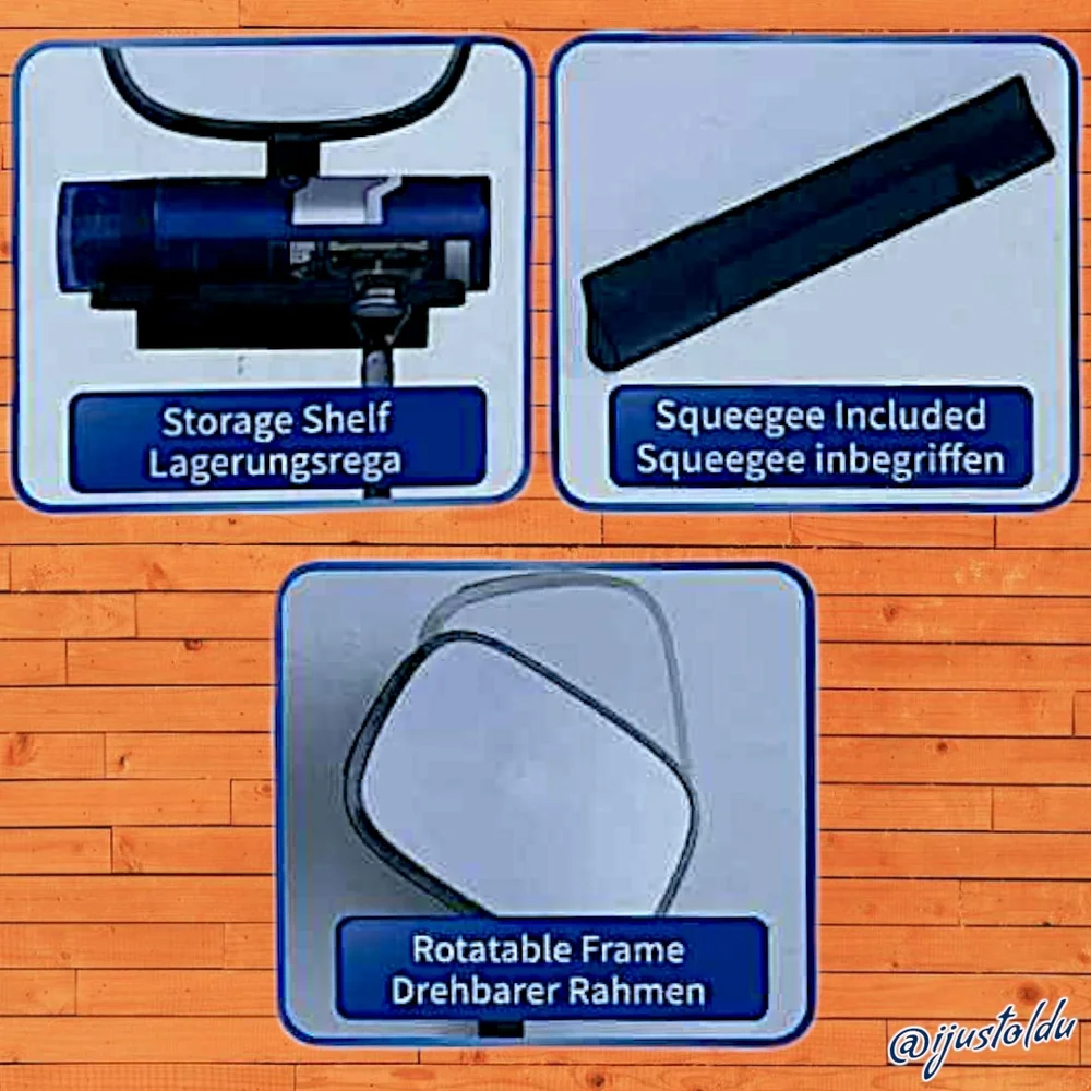 TAILI Shower Mirror | Fogless, Easy Install, Rotatable 360°, Shelf & Squeegee
